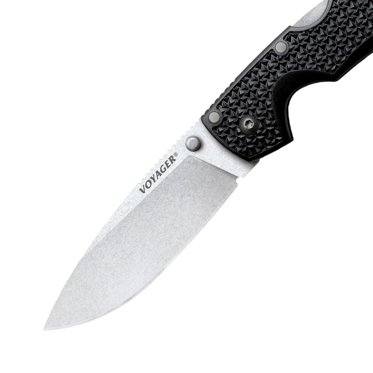 Cold Steel Voyager AUS10A AUS10A - Cuchilla afilada de 13,2 cm, mango Griv-Ex, para llevar diario, cuchillo plegable táctico con bloqueo de triple anuncios