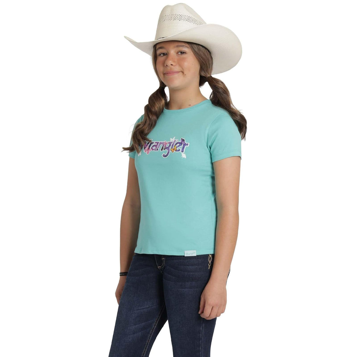 Wrangler, Playera de Manga Corta para Niña, Ropa Casual para Niña, Color