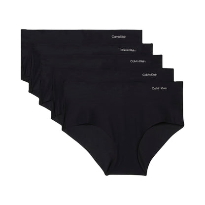 Calvin Klein Invisibles Pantaletas sin Costuras para Mujer, Paquete de 5 - CH - NEGRO