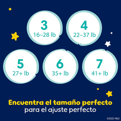 PAMPERS ZZZ Pañales Unisex Desechables Noche Etapa 6, 42 Uds, Bebé +16 Kg
