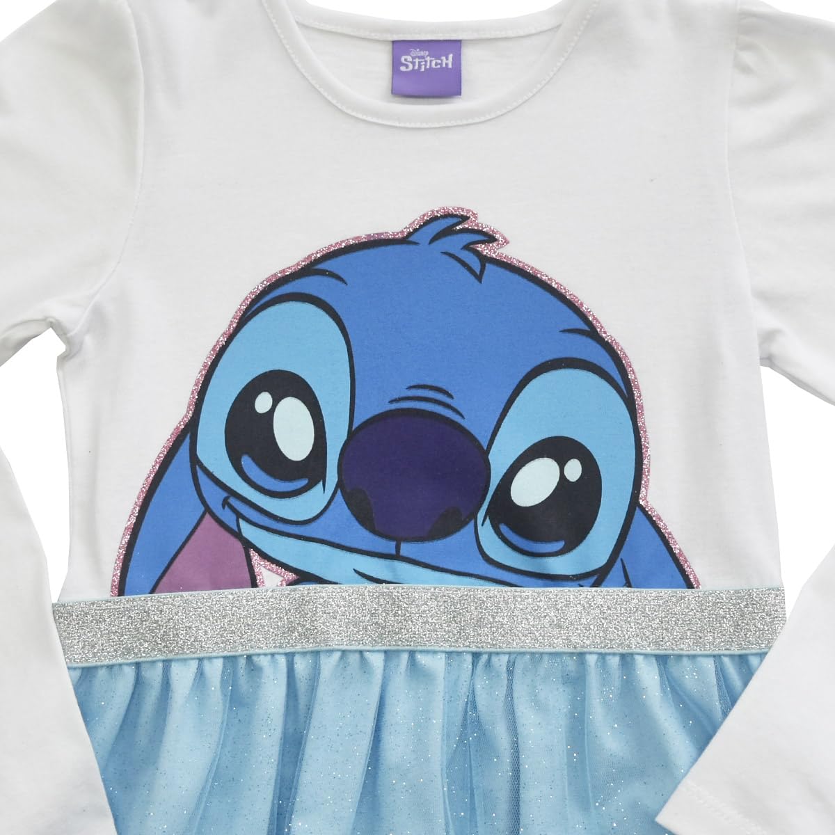 Disney-Carsatoons Vestido Disney-CARSATOONS Stitch Manga Larga Vestido Informal Niñas