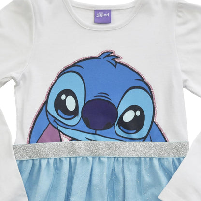 Disney-Carsatoons Vestido Disney-CARSATOONS Stitch Manga Larga Vestido Informal Niñas