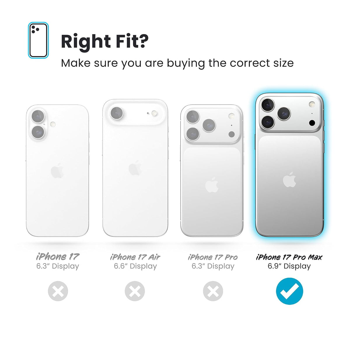 Speck GEMSHELL Grip +MS Funda para iPhone 17 Pro MAX, Transparente/Transparente, Agarre Protector Delgado, protección contra caídas, Compatible con MagSafe