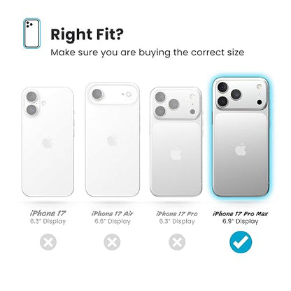 Speck CANDYSHELL Grip +MS Funda para iPhone 17 Pro MAX, Color Azul Misterioso, Tela Vaquera descolorada, Agarre Protector Delgado, protección contra caídas, Compatible con MagSafe
