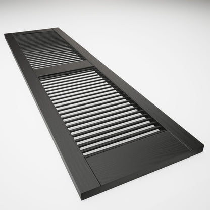 Ekena Millwork Persiana de rejilla abierta, 14.5 Wx55 H Inch, Negro