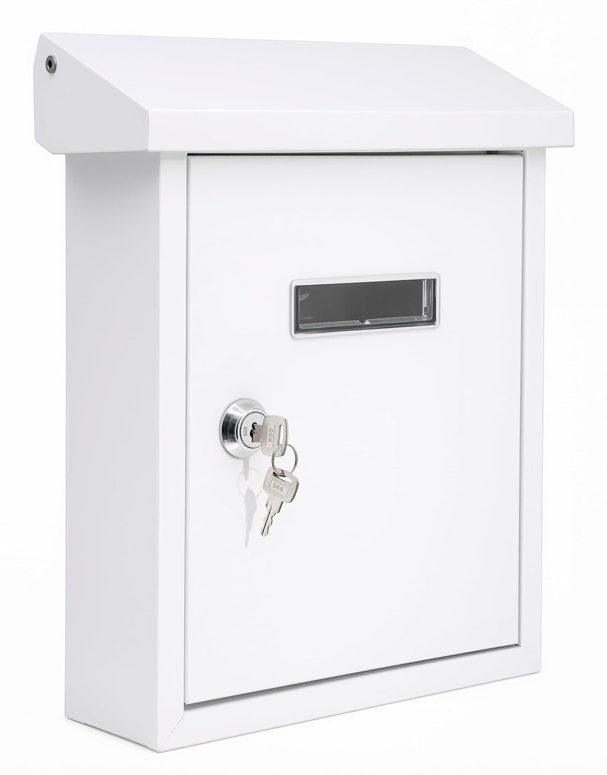 Serenelife Buzón de Pared a Prueba de Intemperie con Cerradura, Acero Galvanizado, Tapa Metálica para Cartas, Periódicos y Dinero, Buzón para Exterior, Oficina, Casa y Negocios