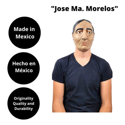 Benito Juarez, Máscara de Ex Presidente Mexicano, Máscaras de Personajes Ideal para Fiestas de Disfraces y Día de Muertos