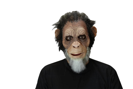 Old Julius Ape, Máscara de Viejo Mono, Máscaras de Monkey Chimpancé Adulto Ideal para Halloween y Fiestas de Disfraces