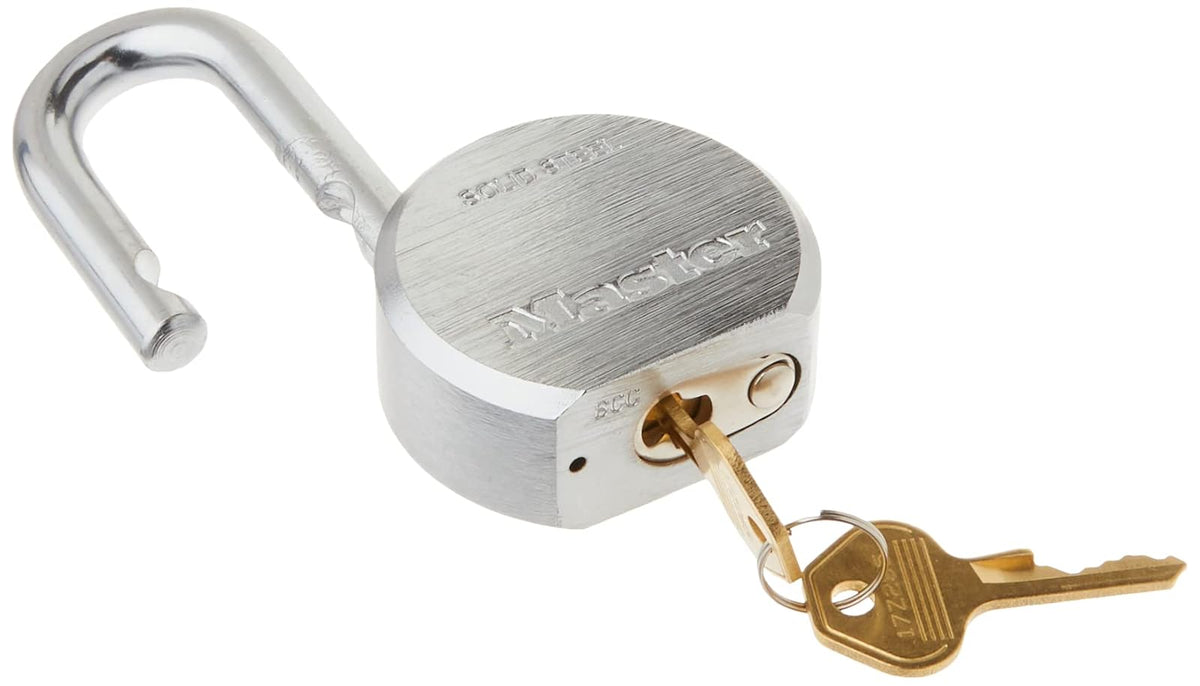 Master Lock Candado de alta seguridad con llave diferente y cuerpo de acero sólido de 6.35 cm, 1-1/8-Inch Shackle, N/A