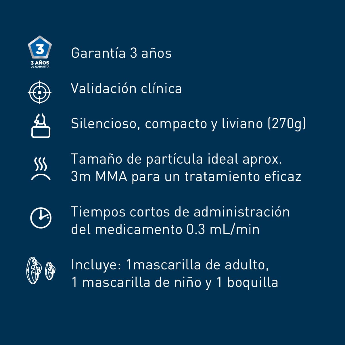 OMRON Nebulizador de compresor para niños y adultos NE-C801LA con sonido discreto
