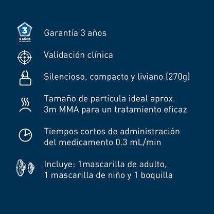 OMRON Nebulizador de compresor para niños y adultos NE-C801LA con sonido discreto