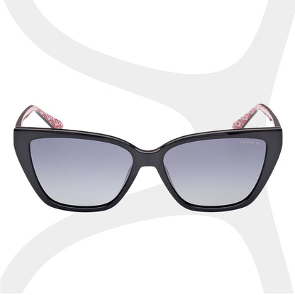 Guess Lentes de Sol GU7919 para Mujer Color Negro Brillante, Armazón Inyectado con Detalles Metálicos, Micas con Protección UV Polarizado Nivel 3, Polarizado