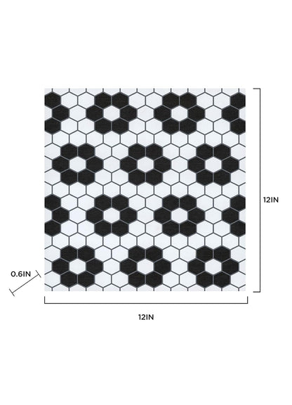 FloorPops FP3931 - Azulejos de piso para despegar y pegar, color negro