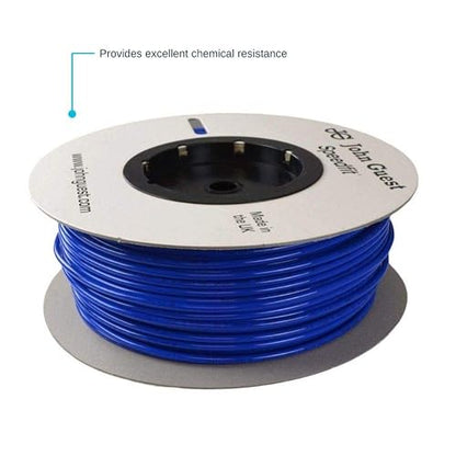 John Guest - Tubo LLDPE de 3/8 pulgadas x 25 pies, tubo de agua flexible para fontanería, azul, PE-12-EI-025F-B