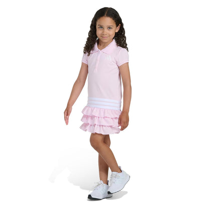 Adidas - Vestido de Polo de Manga Corta con Volantes para niñas