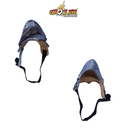 Pauldron Silver, Accesorio para Disfraz de Hombreras de Plata, Complemento de Hombros Armadura Ideal para Halloween y Fiesta de Disfraces
