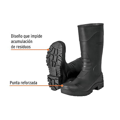 Truper BOT-24J, Botas jardineras antiderrapantes, # 24, Paquete con 1 par