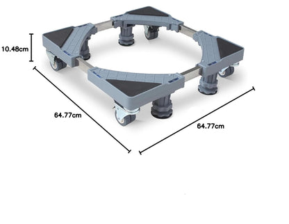 MaxWorks 50562 Base de rodillo móvil multifuncional ajustable de 500 libras, capacidad de carga para electrodomésticos y muebles, gris