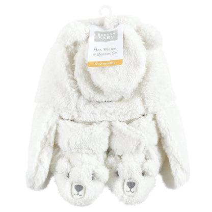 Hudson Baby Juego de gorro, manoplas y botines para niñas