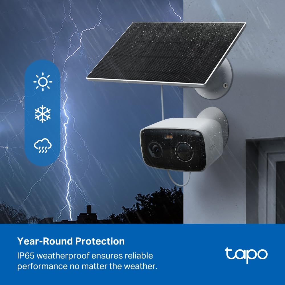 TP-Link Tapo Kit TC80 | Kit de cámara de Seguridad Tapo con energía Solar.