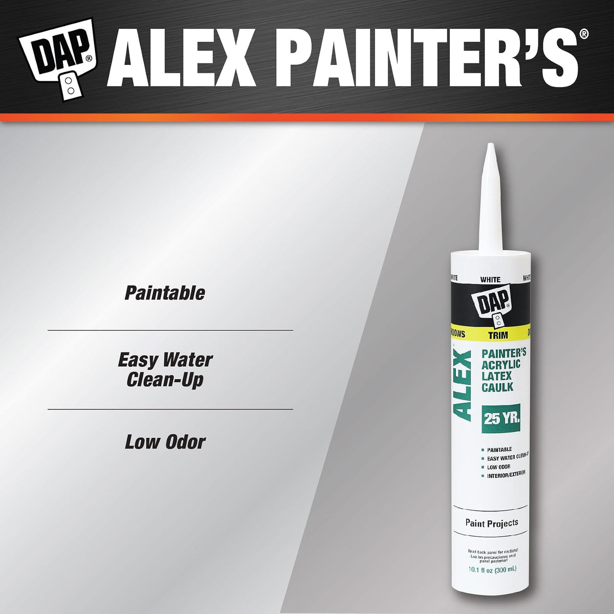 DAP Alex Painter's Calafaté de látex acrílico, blanco, 10 onzas, paquete de 30 (7079818670)
