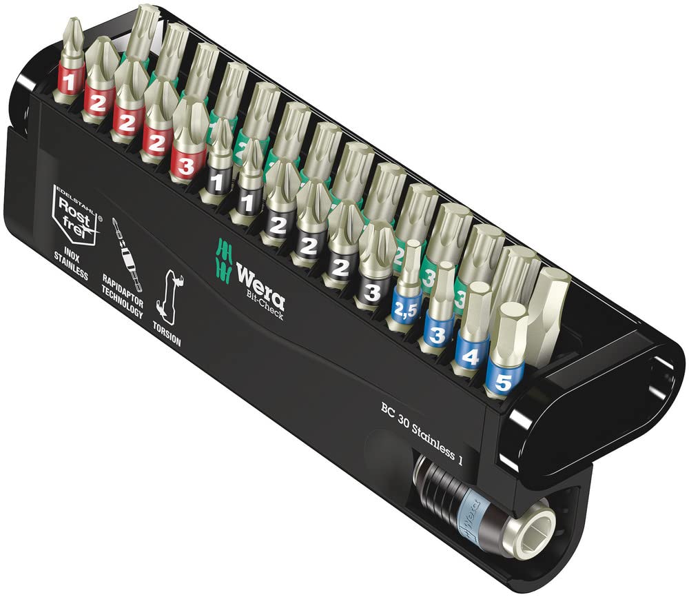Wera BC Stainless 30 Bit-Check Set, 77 Pieces