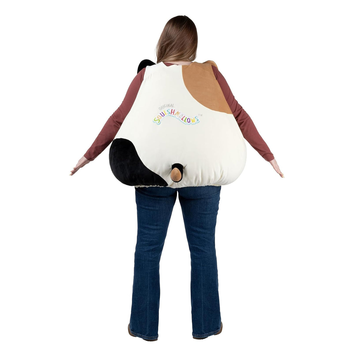 Jazwares Adult Squishmallow Cam the Cat Costume - Plush Calico Cat Vest for Halloween and Cosplay - One Size Standard