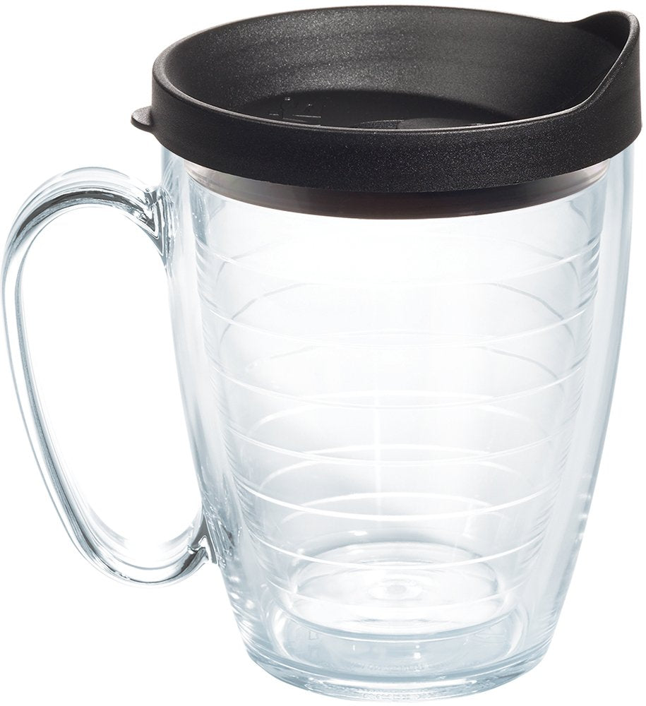 Tervis Juego de 4 Vasos Térmicos 473 ml Transparentes - negro (black lid) - Taza de 16 onzas