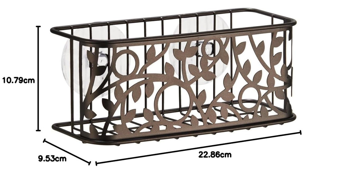 InterDesign Vine Suction Basket, Bronze