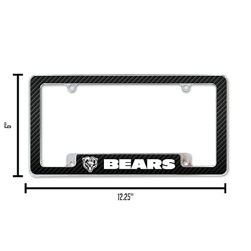 Rico Industries NFL - Marco Chapado en Cromo de 12 x 6 Pulgadas, Marco Chapado en Cromo para matrícula de automóvil, camión, SUV
