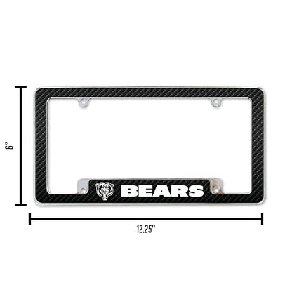 Rico Industries NFL - Marco Chapado en Cromo de 12 x 6 Pulgadas, Marco Chapado en Cromo para matrícula de automóvil, camión, SUV