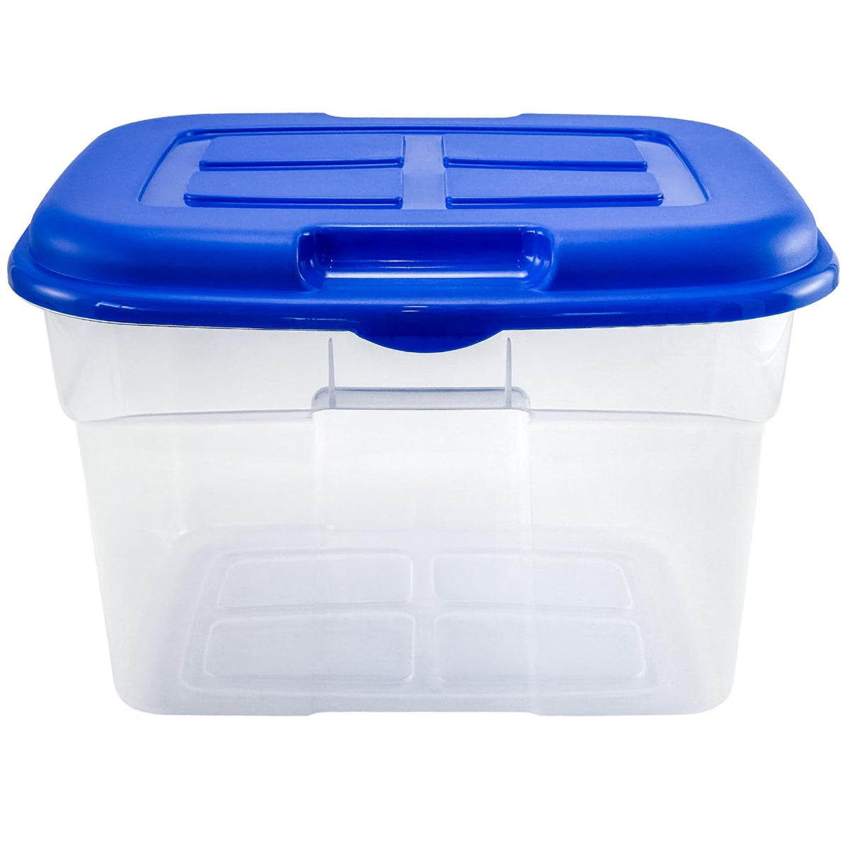 Caja de Almacenamiento 32 L Apilable de Plástico Color Azul