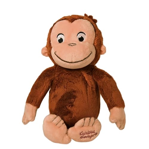 Juguetes de Peluche para niños preferidos por el Curioso Overol George, Juguetes de Peluche Suaves y Lindos Regalos para bebés y niños pequeños y niñas, 8 Pulgadas