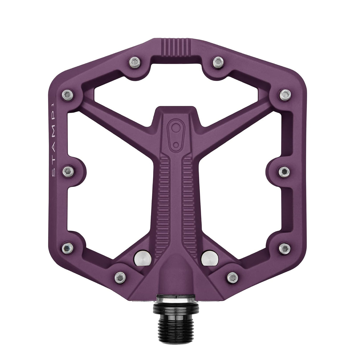 Crankbrothers - Pedal de Bicicleta Plano BMX/MTB - Pedal de Bicicleta de Plataforma, Perfil mínimo, Agarre Ajustable - Sello 1 Gen 2 - Púrpura - CH