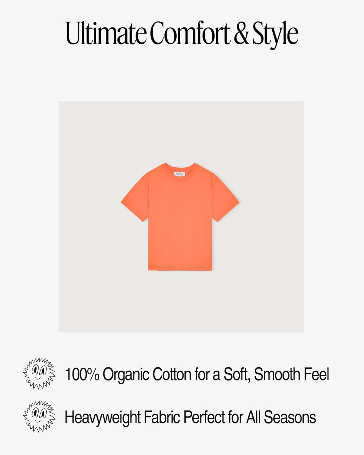 Organic Basics True Heavy Cotton - Playera de Manga Corta para Mujer