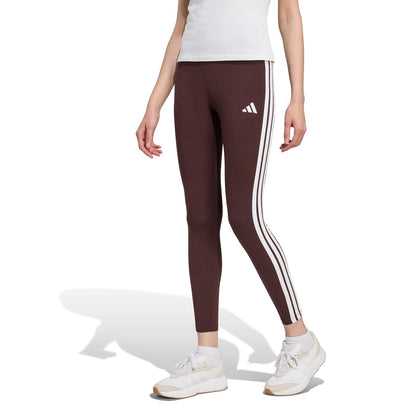 adidas Essentials Leggings de Algodón 3 Rayas Mujer - CH - café - Blanco