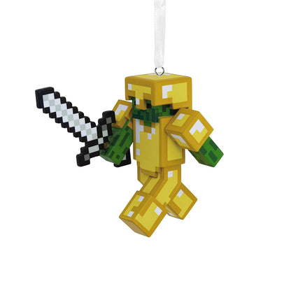 Hallmark Minecraft Zombie con Espada y Armadura Adorno de Navidad, Resina