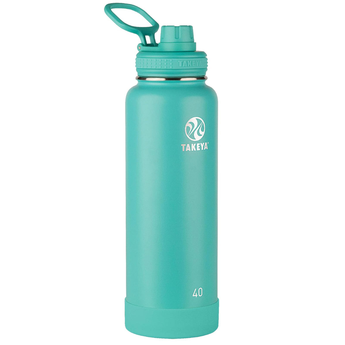 Takeya Actives Botella de Agua Aislada de Acero Inoxidable - 1.2 Litros - Activos - Verde Azulado