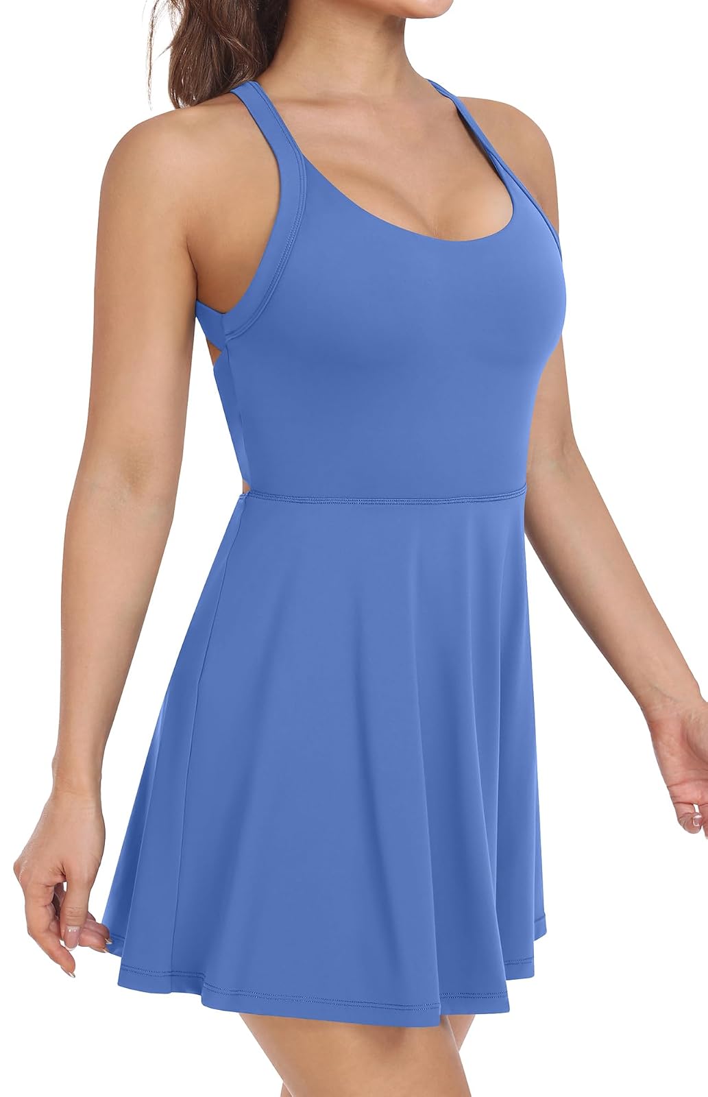 Vestido de Tenis de Entrenamiento para Mujer con Pantalones Cortos Integrados y Brasier Deportivo para Golf para Ejercicio