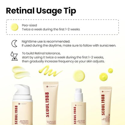 K-SECRET SEOUL 1988 Retinal Eye Cream – Formulated with Advanced Retinal Liposome 4% and Fermented Bean for Smoother, Refreshed-Looking Eyes | Korean Skincare, 30ml / 1.01 fl oz