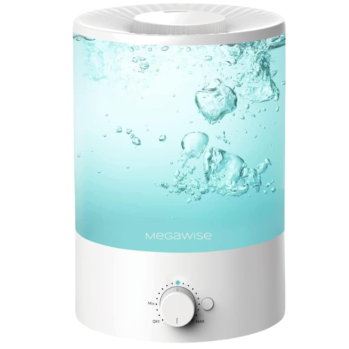 Humidificador MegaWise Topfill con luz nocturna de 7 colores, gran capacidad de 3,5 L, diseño antifugas y vapor fino.