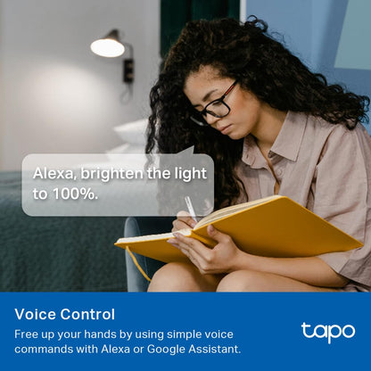 Tapo TP-Link - Bombillas inteligentes - Luz natural de día, regulable, compatible con Alexa y Google Home, foco A60/base E27, equivalente a 60 W, CRI>90 800 lm, WiFi de 2.4 GHz, no requiere