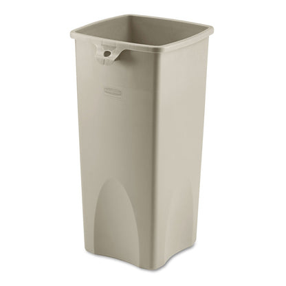 Rubbermaid Commercial Products Untouchable® – Contenedor Cuadrado para Recolección de Residuos, Bote Resistente a Abolladuras y Grietas, Capacidad de hasta 87 L, Beige FG356988BEIG - Contenedor