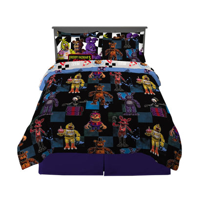 Franco Garfield Juego de Ropa de Cama Reversible, 5 Piezas - Reina - Five Nights at Freddy's