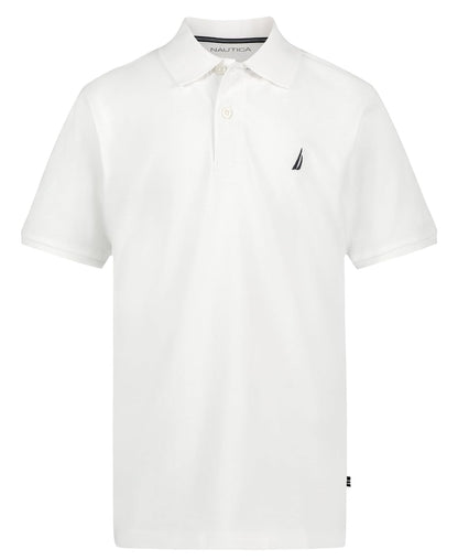 Nautica Playera Polo Manga Corta para Niño - 10-12 - Blanco