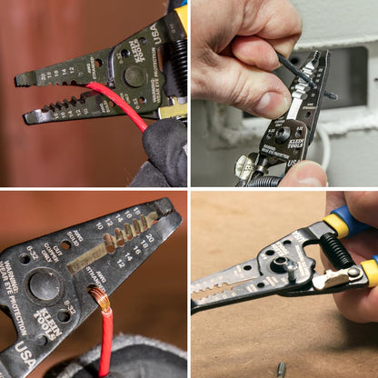 Klein Tools 80121 - Kit de alicates pelacables, fabricado en Estados Unidos, alicates de liniero y cortadores diagonales, 3 piezas