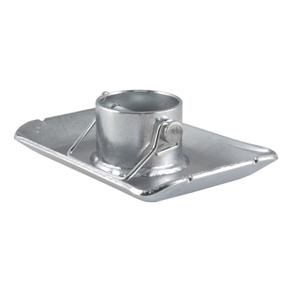 CURT Pie de Gato para Remolque 28272 para Tubos de 2 in de Diámetro, 2000 LB, Zinc Transparente
