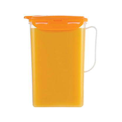 LocknLock Jarra de Agua para Puerta de Refrigerador con Tapa de Rosca - 1893 ml - Naranja
