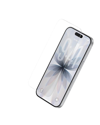 Belkin ScreenForce Protector de visualización de vidrio templado para iPhone 17/16 Pro, protección contra impactos resistente a los arañazos con bandeja de alineación fácil para aplicación sin
