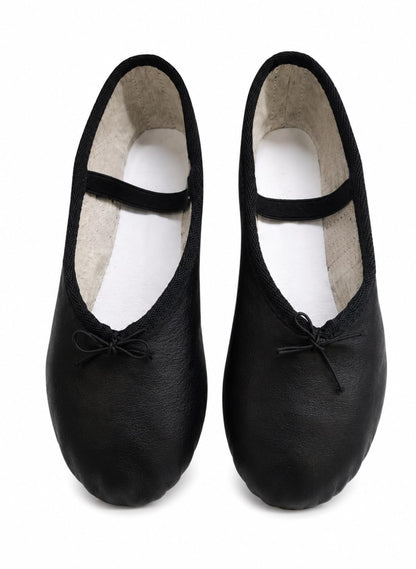 Danzinatta Zapatilla de Piel para Ballet y Danza - Negro - 17.0 cm